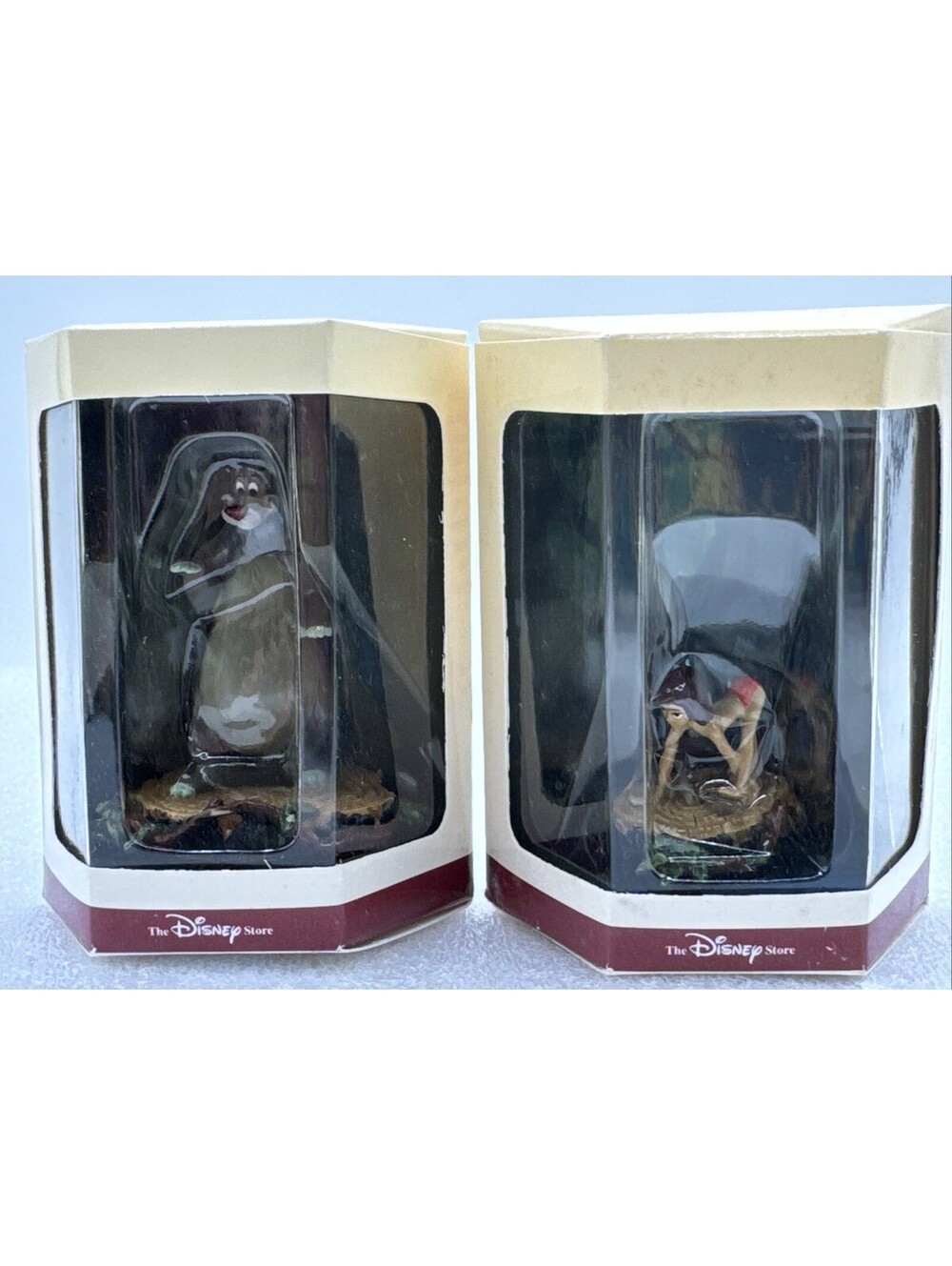 Disney Tiny Kingdom 2 Figurines Baloo and Mowgli Jungle Book Figures Vintage